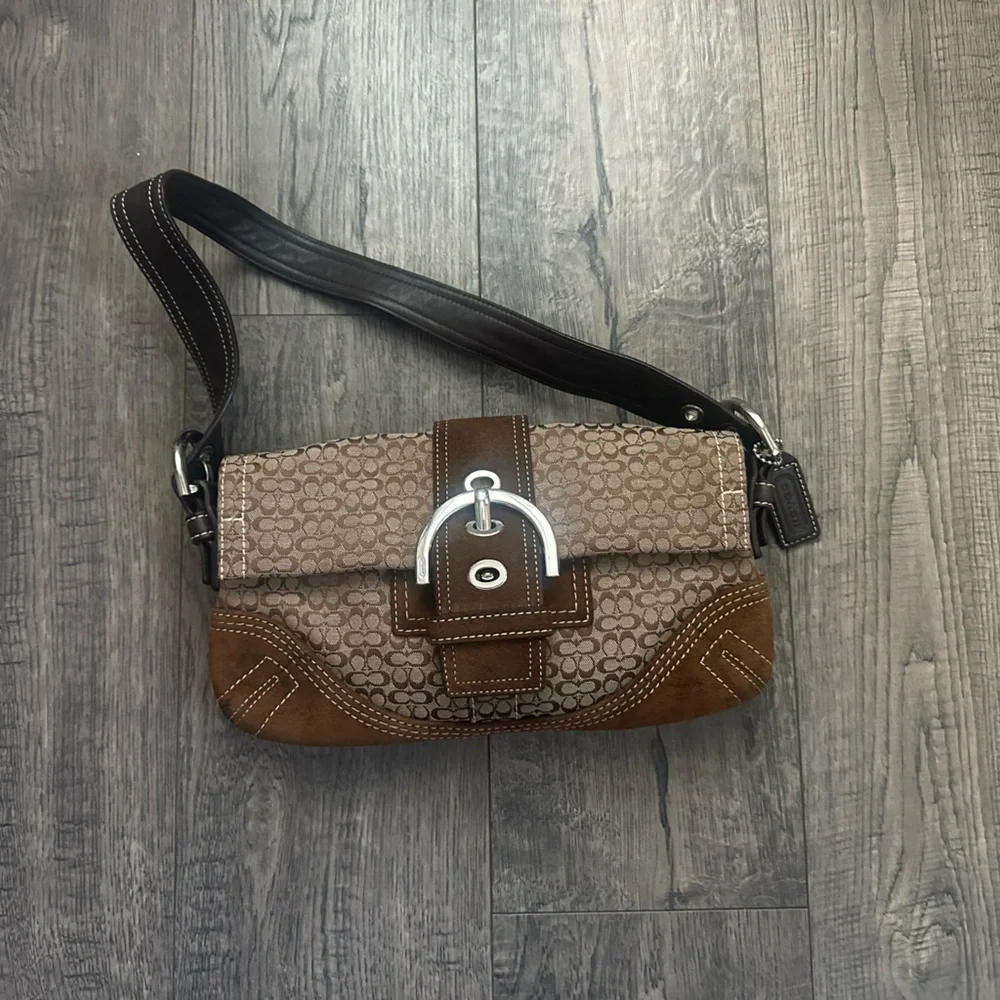 Coach | Bags | Vintage Mini Coach Soho Brown Suede Leather